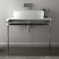 Artceram AZULEY Металлическая структура для раковины 45 и 65 см, с верхним глянцевым топом цвет белый,  цвет хром (акция на товар из наличия)