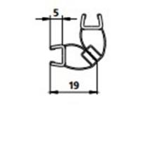 Kermi Магнитный профиль 2000мм  для двери откр.наружу