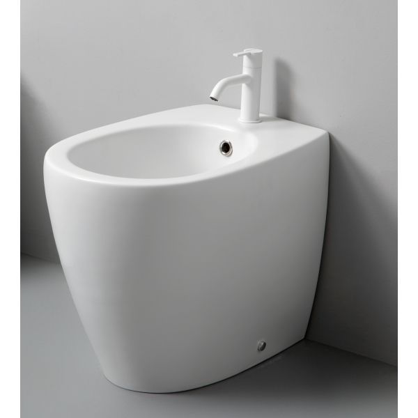 White Ceramic Basic, напольное биде, 51x36x43h см, цвет белый глянцевый 