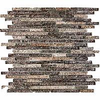 pixmosaic PIX726 из мрамора и стекла, чипы 10x48/98/148 мм, сетка 286х300x8 мм