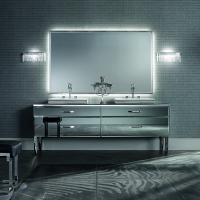 VITAGE milldue edition Раковина ZURIGO63 накладная 63х44.2хh14см без перелива c 3отв. ceramilux/сталь, цвет: белый/сталь