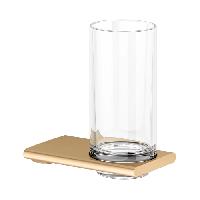 Keuco EDITION 400 Стакан подвесной хрустальный, скрытый крепеж в к-те цвет: brushed brass