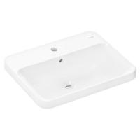 HG Xuniva Q Раковина встраиваемая 550х450 с отверстием под смеситель и переливом, белый