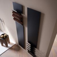 Antrax Flaps  Полотенцесушитель электрический 35x171H см, цвет черный матовый (держатели для полотенец вверху!)