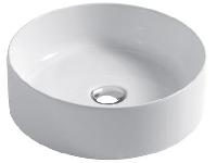 Disegno ceramica Slim, накладная круглая раковина 40хh12 см, цвет белый глянцевый