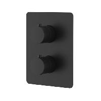 NEMO NM-2358MB Термостатический встраиваемый смеситель для душа из стены на 2 потребителя MATTE BLA