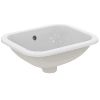 Ideal Standard Connect Раковина 420х350 мм, прямоугольная, встриваемая снизу без отв. под смес., с крепежом, цвет: белый глянец