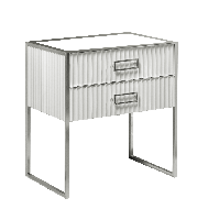 Тумба MONACO 80см  h84см  белая глянец +  хром   под раковину моноблок