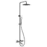 NEMO NM-9012BGM Душевая колонна термостатическая, с изливом, с ручным (ABS) и верхним душем (250 мм)