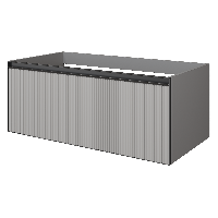 QUATRO 1 100CM  тумба рифл LUNA FUGA профиль ANTHRACITE с подсветкой внутри