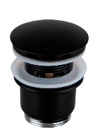 Донный клапан с переливом 1”1/4 Remer 905CC2114NO, черный матовый