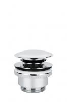 Emmevi, донный клапан "click-clack" для раковины (толщиной 10-60 мм) без перелива, на отверстие 1,1/4", цвет белый матовый