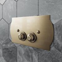 TW 300.2, клавиша смыва для бачков Geberit SIGMA, 33*2,5*h17, установка со смещением вправо 14мм, материал: латунь, цвет: бронза