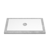 Столешница пластик Компакт-плита 13 мм белая,1 вырез, (с наметками под 1 вырез), 595х458 мм