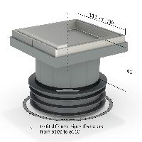 Трап 115х115 мм, решетка 2 в 1, сухой затвор OMP Tea Kalamata Tileable 9977.592.9