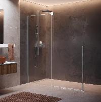 Дверь в нишу сдвижная 120 см (117-119x200) Novellini H Style HSTYLE120S-1B, левая, профиль Silver, стекло прозрачное CrystalClear