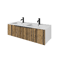 Тумба под раковину/столешницу Кито, Белый/Тростник 120