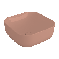 Simas Balloon Раковина-чаша квадратная на столешницу 45x45xh20 см, без отв под смеситель, без перелива, цвет Caramello глянцевый