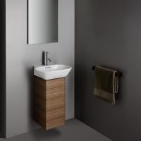 Laufen INO Тумба под раковину 815301, 280х310х605мм, с 1 дверцей, с сифоном, с 4 полками, SX, цвет: темный орех (СПЕЦЦЕНА - АКЦИЯ)