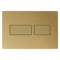 TECEsolid. Панель смыва  с двойной системой смыва для унитаза, цвет латунь с текстурой ромбы