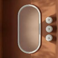 Artceram ЗЕРКАЛА Зеркало Milano 55х100 см в керамической раме с LED-подсветкой и сенсорным выключателем, цвет белый