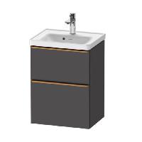 Duravit D-Neo Тумба подвесная под раковину 484 x 372 mm,  с выдвижным ящиком и выдвижным отделением, графит матовый, ручка грфит матовый (Спеццена)