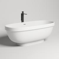 Salini GRECA Ванна отдельностоящая 1800х800х610мм, донный клапан, сифон, интегр. слив-перелив, мат-л: S-stone -матовый;, белый. Фурнитура: белая.
