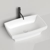 Salini GLORIA  Раковина накладная 600х380х150мм, без отв. под смес, без перелива, мат-л: S-Stone, матовый, белый.