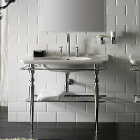 GLOBO Paestum Консоль латунь напольная 100*55*h80,5см, без раковины PA023, с комплектом креплений, цвет хром