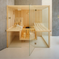 Effegibi Air 80 Corner Био-Сауна 247x162xh213см, SX, отделка: осина термообработанная