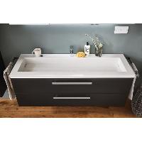 Puris Star Line, раковина из минерального литья усиленная с квадратной чашей без отверстия п/с 1200 мм, цвет бел