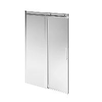 KERAMA MARAZZI Душевая дверь CRISTALLO, раздвижная с функцией soft close, 140х210, брашированный никель, уп-ка 1/2