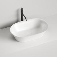 Salini MONA Раковина на столешницу 60х390х165 мм, S-Stone, матовый, ббез донного клапага, цвет белый