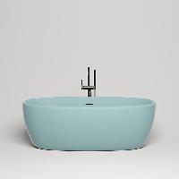 Salini LUCE Ванна отдельностоящая 1700х850х580мм, донный клапан "Up&Down", сифон,  слив-перелив, мат-л: S-stone -матовый;, RAL6034. Фурнитура: RAL6034