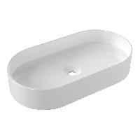 Alice Hide Раковина Stadium 65x35хВ12, накладная, без отверстия под смеситель, белый глянцевый