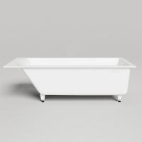 Salini CASCATA KIT Встраиваемая ванна с прямоугольной чашей 1700х700х600 мм, донный клапан "Click-Clack" белый, сифон, ножки, S-Sense, белый матовый