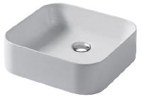 Disegno ceramica Slim, накладная квадратная раковина с закругленными краями 40х38хh12 см, цвет beaver