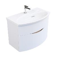 Kerama Marazzi Раковина RIVA мебельная с крепежом 80*47,5*15см, с 1 отв. под смеситель, с переливом, цвет белый глянцевый