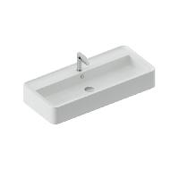 Artceram RODOLFO 100  Раковина накладная/подвесная  100х45 см, с 1 отв под смеситель, без слив перелива, цвет белый.+покр SANIGLAZE