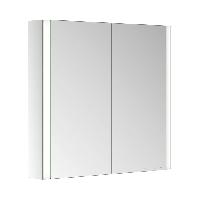 Keuco SOMARIS Зеркальный шкаф 800x710x128мм2-дверный-двустор. зеркало, IP 44,  закр., корпус: алюминий серебристый цвет: