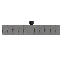 Newform Head Showers Верхний душиз стали с дождевой струей  H= 2 мм -размер  400x400 мм, цвет:  черный матовый