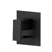 Newform Ergo-Q Внешняя часть смесителя для раковины с автоматическим переключателем на 2 потока, цвет: черный матовый