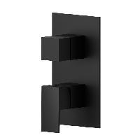 Newform Ergo-Q Внешняя часть смесителя для раковины с механическим переключателем на 2 потока, цвет: черный матовый