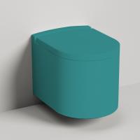 Salini GEMELLI Унитаз подвесной 530х410х420 мм, материал S-Stone матовый, внутри керамика, крышка микролифт, цвет RAL5018