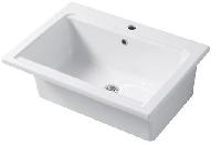 DС Landscape SCOTLAND, накладная и встраиваемая постирочная раковина 71х51хh28 см, c 1 отверстием, цвет белый глянцевый