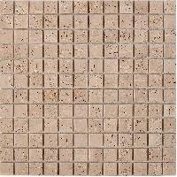 pixmosaic PIX 258 Travertine, чип 23х23 мм, сетка 305х305х4 мм, Матовая