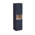 Пенал высокий Root Classic 40 см с корзиной для белья, матовый темно-синий, правосторонний