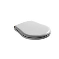 KERASAN Retro Сиденье для унитаза, цвет белый/бронза (микролифт) (см. нов. арт.108601N)