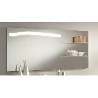 Puris Swing, зеркало 140 см правое с Led подсветкой и 2-мя встроенными полочками