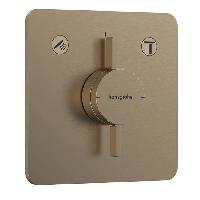 HG DuoTurn Q Смеситель для ванны, однорычажный, для 2 потребителей, скрытого монтажа, шлиф. бронза